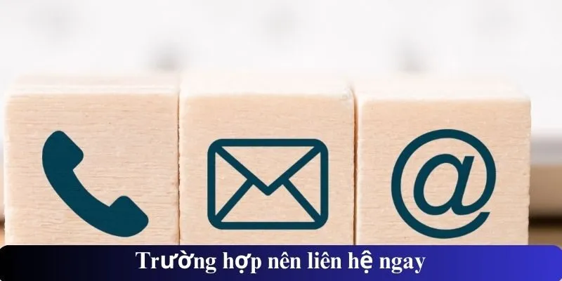 Trường hợp nên liên hệ ngay